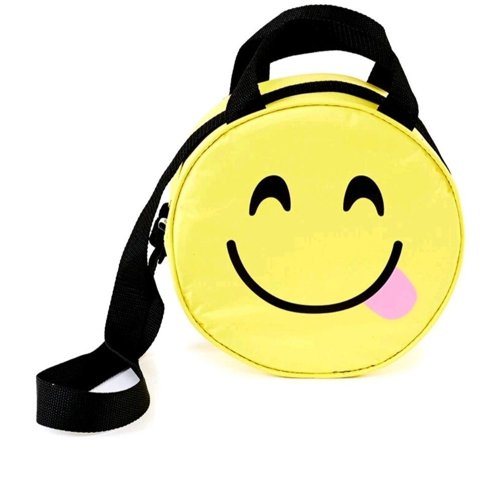 Samba LOL  Emoji  YUM. Yellow Smiley Face Lunch Bag. New No Tags